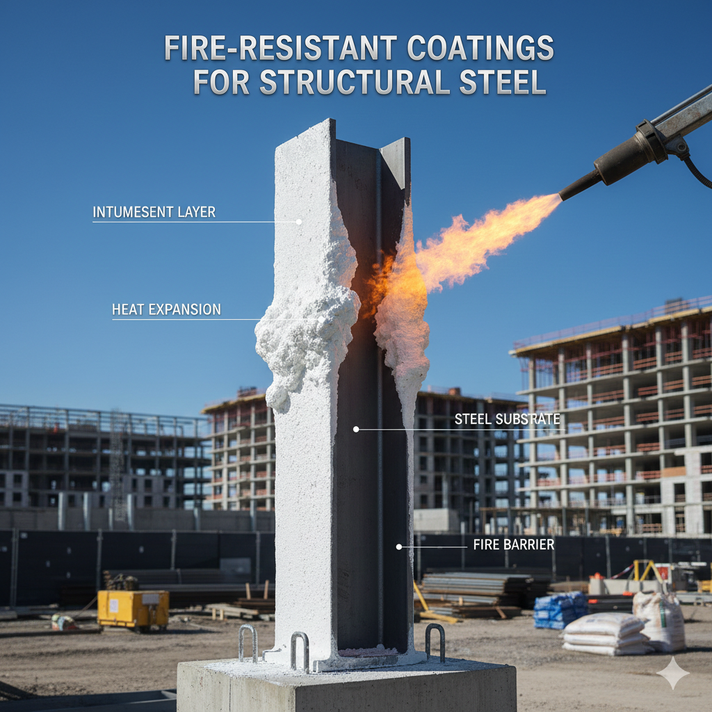 Learn how fire-resistant coatings protect structural steel from extreme heat. Explore intumescent and passive fire protection solutions by Ameetuff Technical Paints.